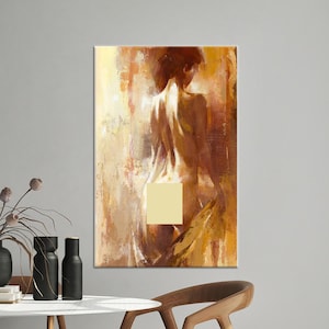 Canvas Home Decor, Sexy Woman Painting Print, Bedroom Poster, Custom Wall Hanging, Large Canvas, Sexy Woman Poster,  Mature Artwork