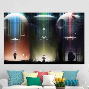 Gift for Him, Abstract Canvas Decor, Movie 3D Canvas, Canvas Wall Art, Modern Wall Art, Star Wars, Custom Canvas, Star Wars Art,