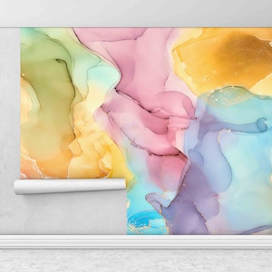 Arte de papel enmarcado, papel de pared personalizado, póster de pared, arte de pared colorido, papel de pared moderno, mármol colorido, papel de pared de mármol,