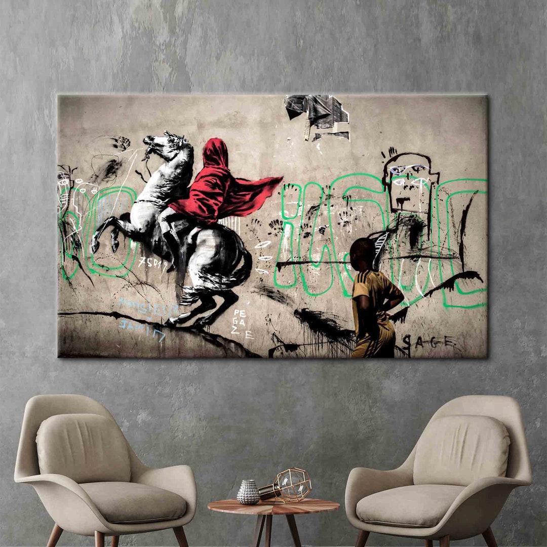 Banksy Horse Rider, Banksy Horse Artwork, Horse Poster, Graffiti Poster ...