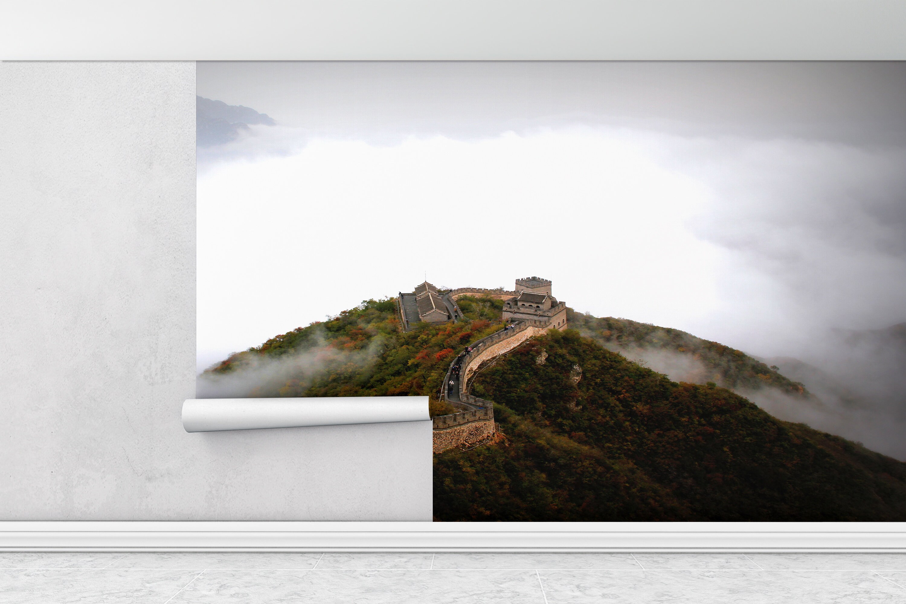 3d Wall Paper,Paper Wall Art ,Modern Wall Paper,Great Wall of China,Nature Landscape Wall Painting,Mountain Landscape Wall Painting,