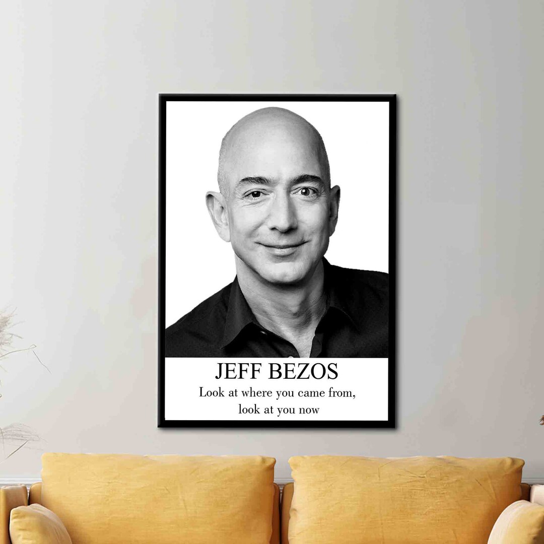 Jeff Bezos, Jeff Bezos Art, Famous Poster, Portre Poster, Portrait Art ...