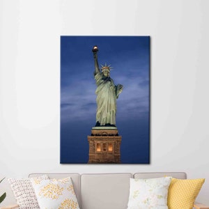 Landscape Canvas Art, National Monument Wall Decor, Famous Statue Wall Art, Sculpture of Liberty Canvas Canvas, View Canvas Art,