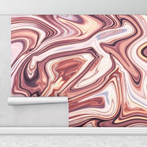 Impresión de pared rosa, Peel and Stick de papel de pared, Arte de pared de papel, Papel de pared moderno, Arte de pared de tonos rosados, Póster de pared contemporáneo,