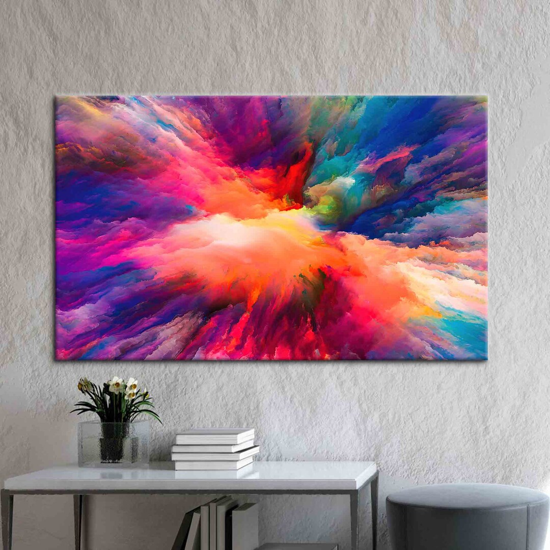 Color Splash Art, Abstract Color Wall Art, Abstract Artwork, Colorful