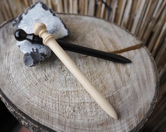 Hair Sticks Set King & Queen Ebony Poplar Hairtoy