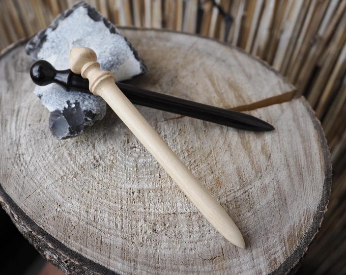 Hair Sticks Set King & Queen Ebony Poplar Hairtoy