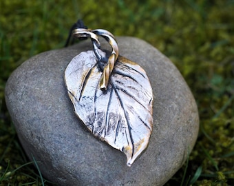 Forged Pendant Leaf Nature Witch