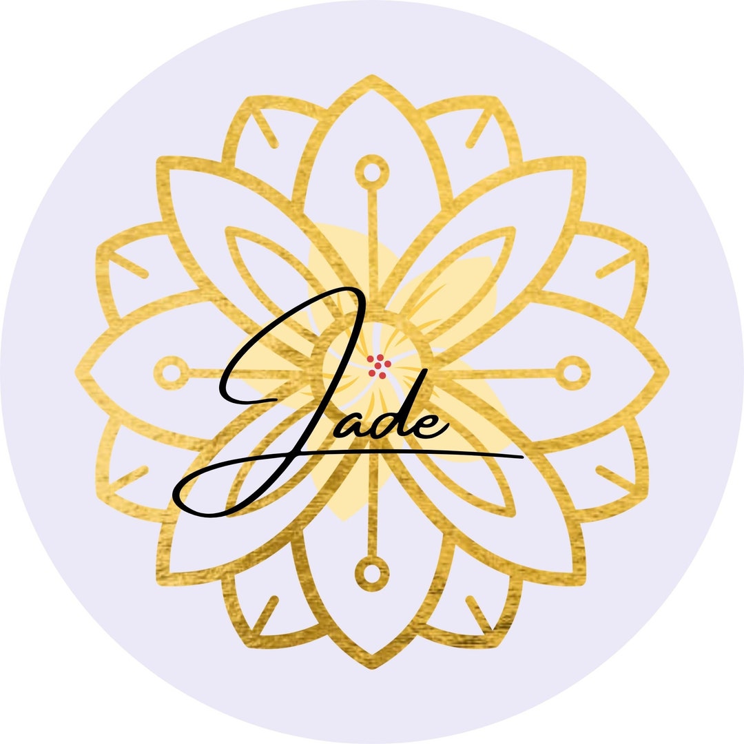 Jade Labels: Circular Logo Stickers for Weddings - Etsy