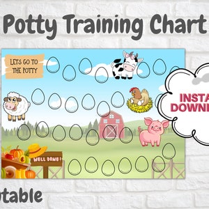 Farm Animal Potty Training Chart - PDF - Printable