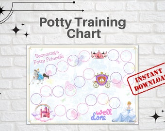 Princess Potty Training Chart - PDF - Printable
