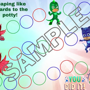 PJ Masks Potty Training Chart PDF Printable - Etsy