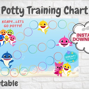Baby Shark Potty Training Chart - PDF - Printable