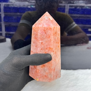 Flashy High Quality  Sunstone Tower, Energize Your Life, Natural Sunstone Large Tower, Sunstone, Polished Sunstone Tower, Orange Sun Stone