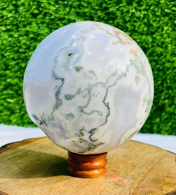 大型ドゥルージーモスアゲート球（117 mm） - Etsy 日本