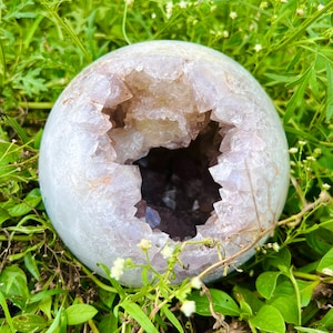 150 MM Druzy Moss agate Rare Find Sphere / Amethyst Drzuy In moss agate / Unique 100% Sphere / Big Point Druzy / Huge Geode Druzy Sphere