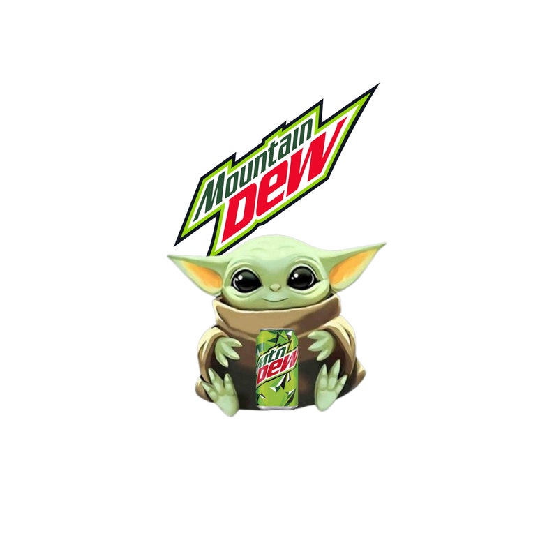 Baby Yoda Mtn Dew Star Wars Png Svg T Shirt Sublimation Grogu Etsy UK