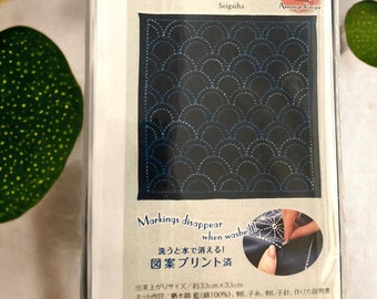 Japanische Stickerei-Sashiko Olympus Seigaiha, hergestellt in Japan