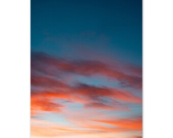 Aluminum Print of Amazing View of Cloudy Sky at Sunset