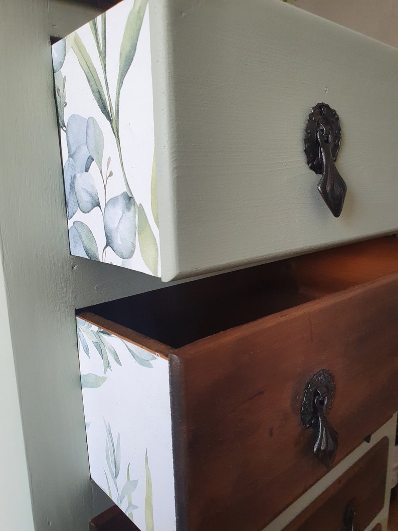 SOLD Upcycled Tall Chest of Drawers - Etsy