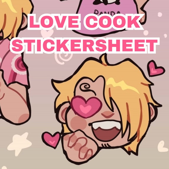 VINSMOKE SANJI lovecook one piece sticker sheet