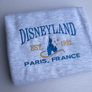 Bluza Disneyland / Bluza z kapturem z haftem Disney / Sweter Disneyland Paris France / Prezent z zamkiem Disneya / Prezent Disneya / Koszulka Disneyland