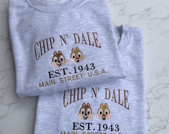Chip and Dale Embroidered Sweatshirt: Disneyland Main Street USA