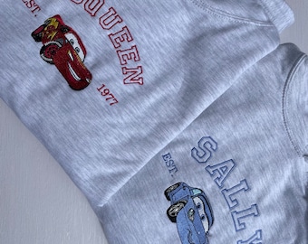 McQueen Cars Embroidered Kids Sweatshirt:  Matching Cars Sweahirts Infant