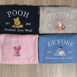 Winnie de Poeh-sweater / Knorretje geborduurd sweatshirt / Iejoor hoodie / Tijger ronde hals / Disney geborduurd sweatshirt/Pooh en vrienden