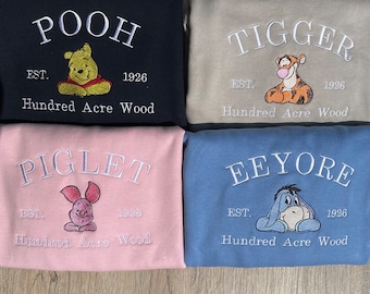 Felpa Winnie the Pooh / Felpa ricamata Pimpi / Felpa con cappuccio Ih-Oh / Felpa girocollo Tigre / Felpa ricamata Disney / Pooh e amici