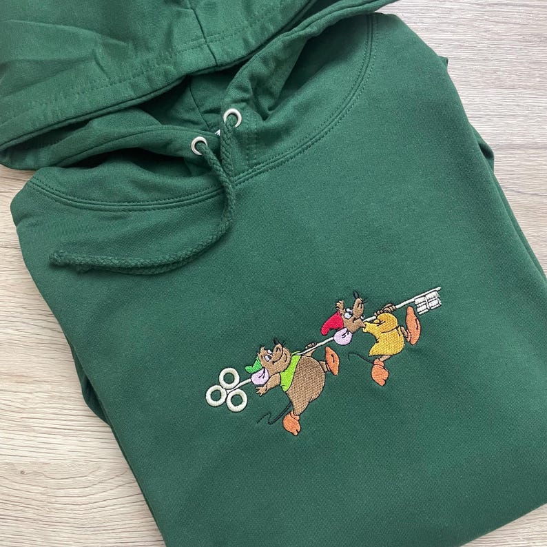 Gus and Jaq Embroidered Sweatshirt, Disney Cinderella Hoodie image 1