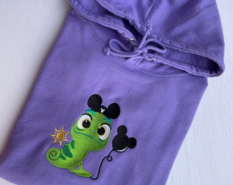 Moletom Pascal Enrolados / Moletom Disneylândia / Moletom bordado Disney / Moletom com capuz personagem Disney / Inspirado em Pascal Enrolados