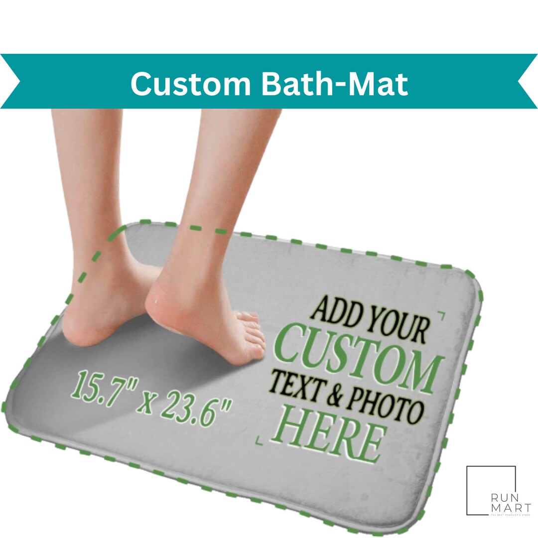 Custom Bath Mat Personalized Photo Bath Mat Custom Door Mat Etsy