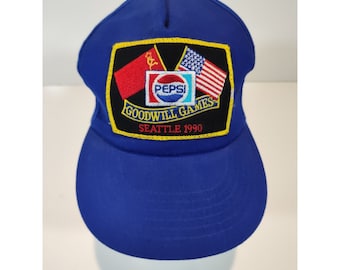 Pepsi Goodwill Games 1990 Seattle Snapback Blue Vintage Patch