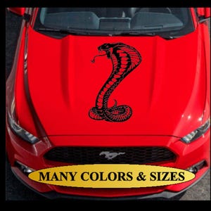 Cobra Hood Door Body Rocker Quarter Panel Spoiler Bumper Vinyl Decal Sticker Window Glass Car Pick Up Truck Front Back