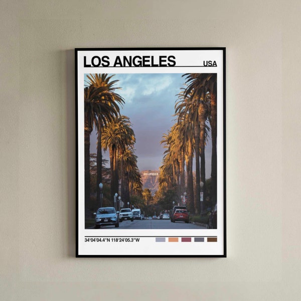 Digital Wall Print, Los Angeles Print, Los Angeles Poster, Los Angeles Wall Print, Los Angeles Photo, Los Angeles Poster Print, USA