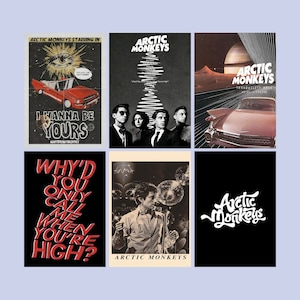 Arctic Monkeys Poster Pack of 6, Grunge Music Poster, Grunge