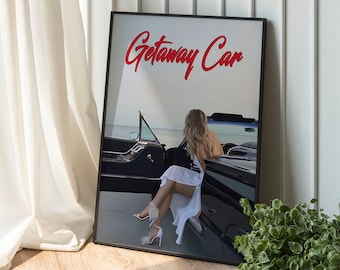 Taylors Getaway Auto Poster, Vintage Grunge Ästhetisches Plakat, Wandplakat, Wohnheim Dekor, Swiftie Plakat, Girly Wandkunst, digitaler Download