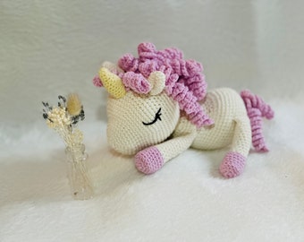 Modèle de crochet Amigurumi Licorne « Léa » *PDF* Animal au crochet allemand