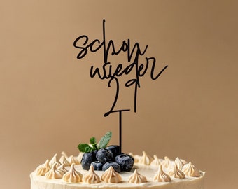 schon wieder 29 Cake Topper 30. Geburtstag, Tortenstecker, Jubiläum, Tortendeko, Tortenstecker, runder Geburtstag, Topper, Geburtstag Deko