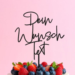 Cake Topper personalisiert Wunschtext, Tortenstecker, Geschenk, Tortendeko, Tortenstecker, Topper, Kuchendeko