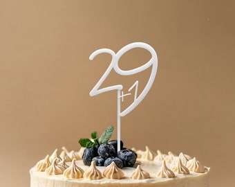 Cake Topper 29+1 | zum Geburtstag | Kuchendeko | Tortenstecker | Dreißiger | 30er