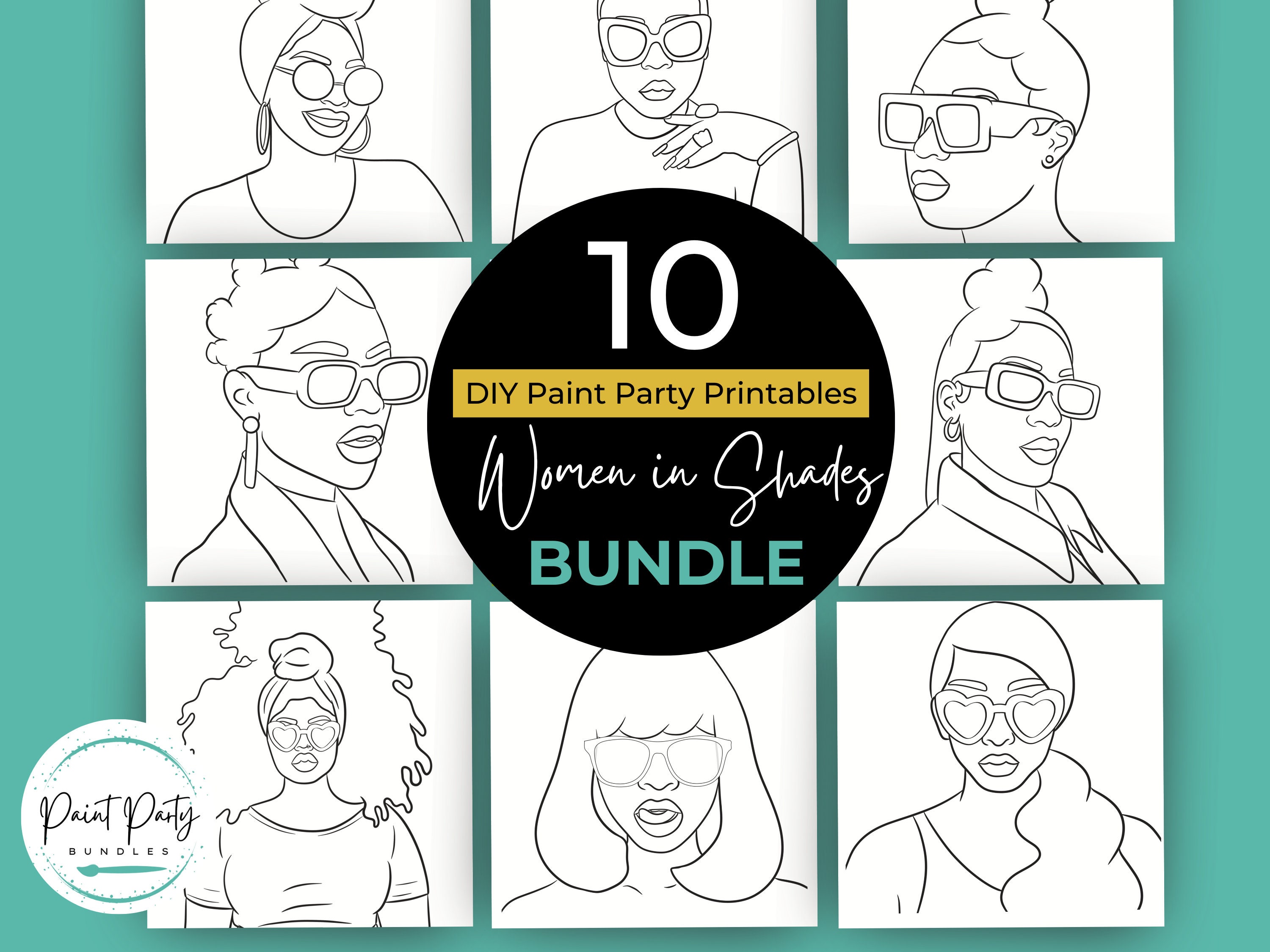 Adult Paint Party Printable Bundle, Paint Parties, Paint Party Theme ...