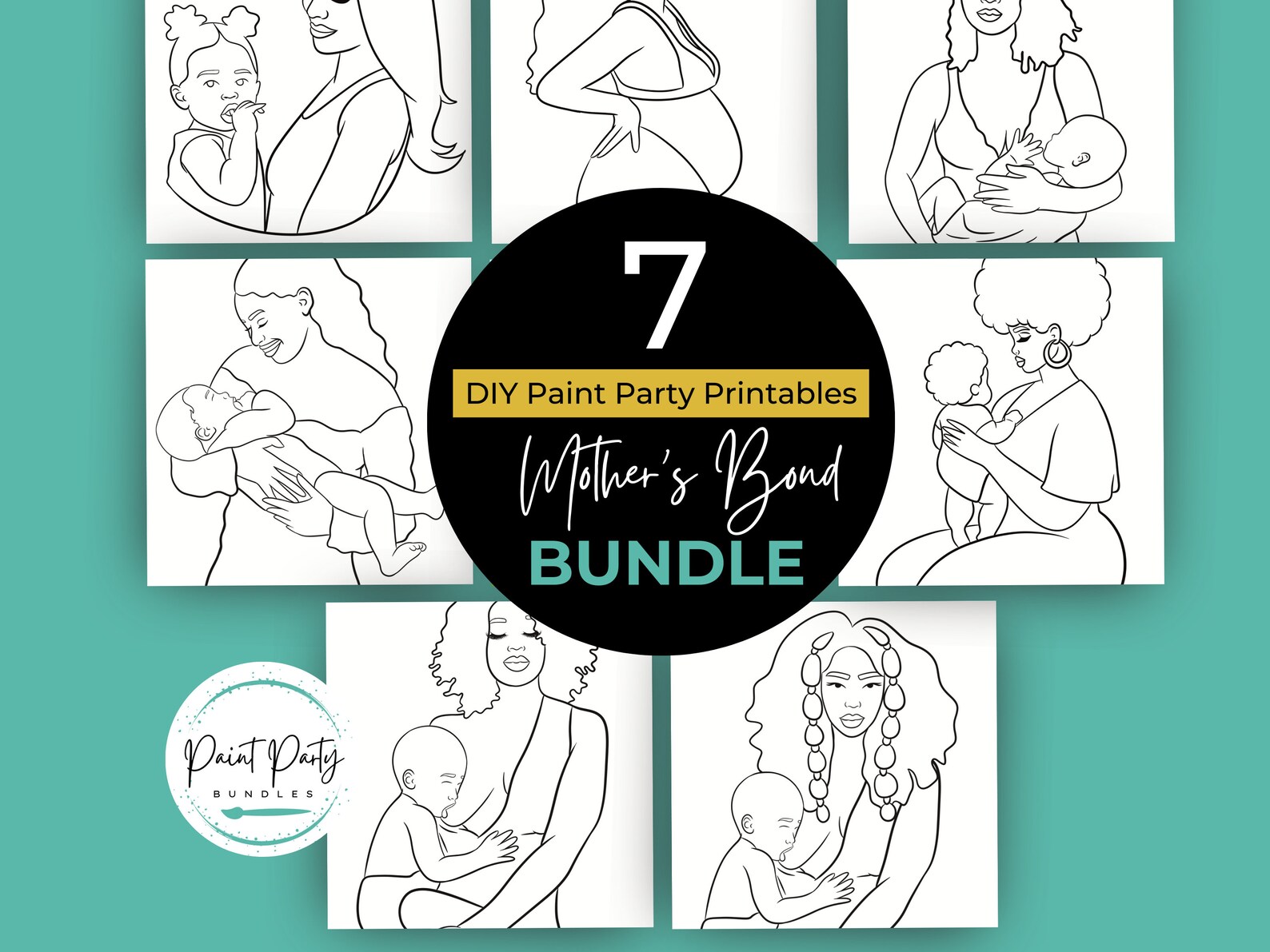 Adult Paint Party Printable Bundle DIY Paint Party Printable Printable ...