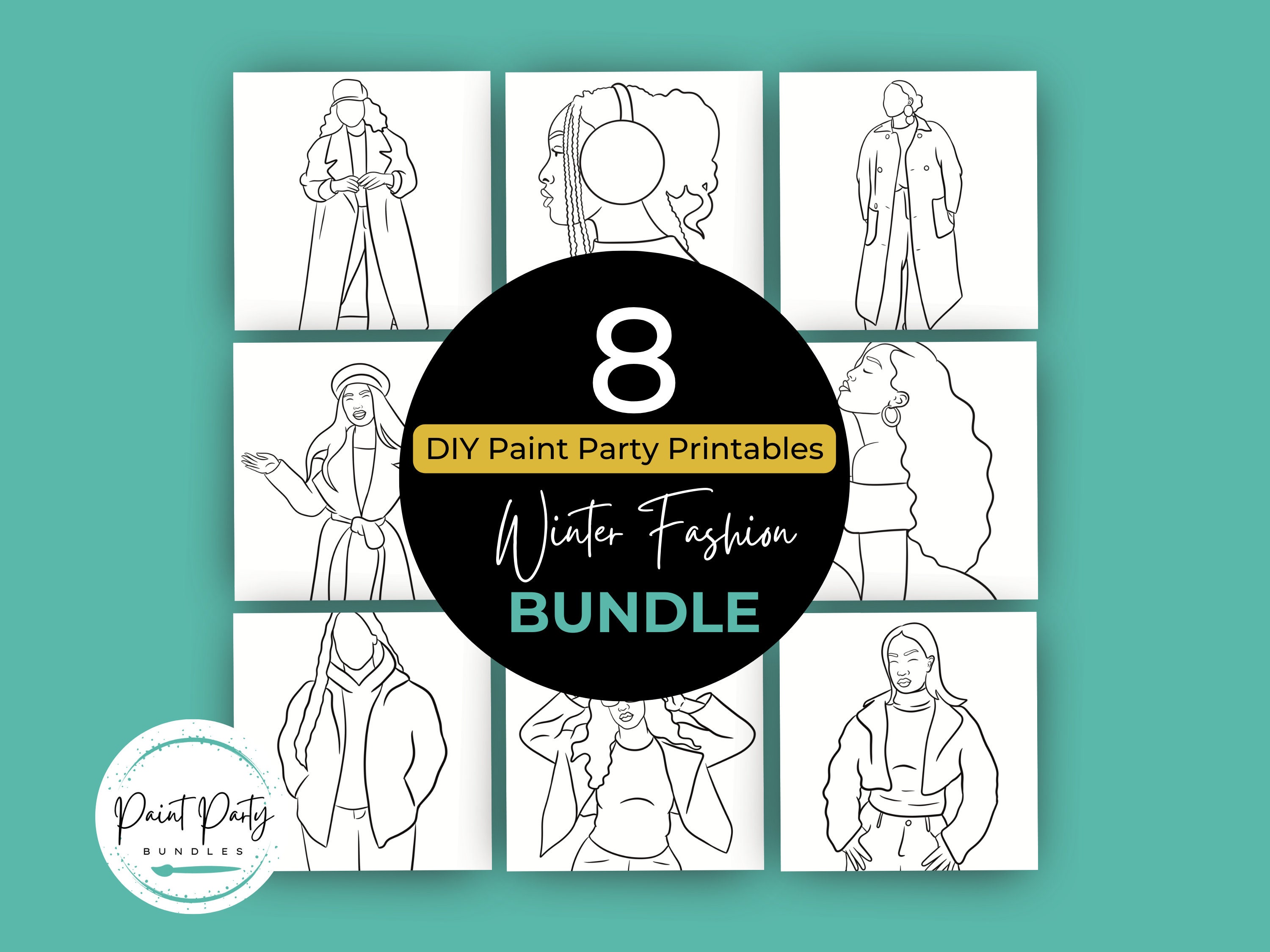 Adult Paint Party Printable Bundle DIY Paint Party Printable Printable ...