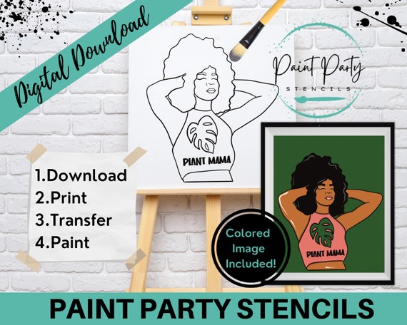 DIY Paint Party/pre-drawn/outline Canvas/adult Painting/paint