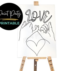 DIY Paint Party/ Pre-drawn /Outline Canvas /Adult Painting / Paint & Sip, DIY Paint Party / Pre-Sketched / Art Party/ Coloring Page/ Stencil