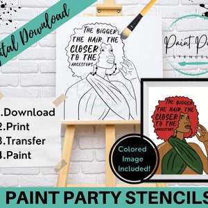 DIY Painting Party / Sketched Canvas Download/ PNG/DIY Paint Party