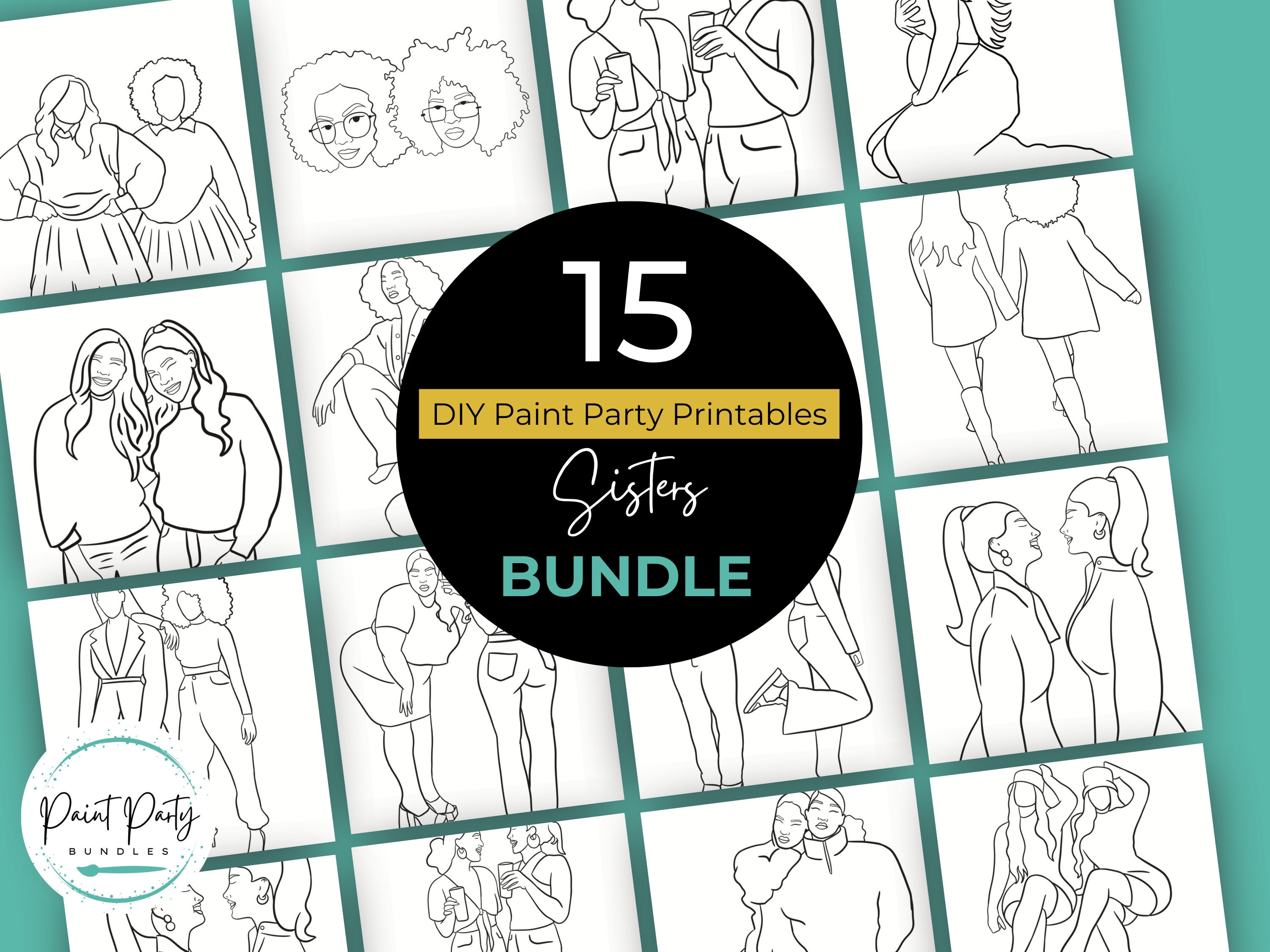 Adult Paint Party Printable Bundle DIY Paint Party Printable Printable ...