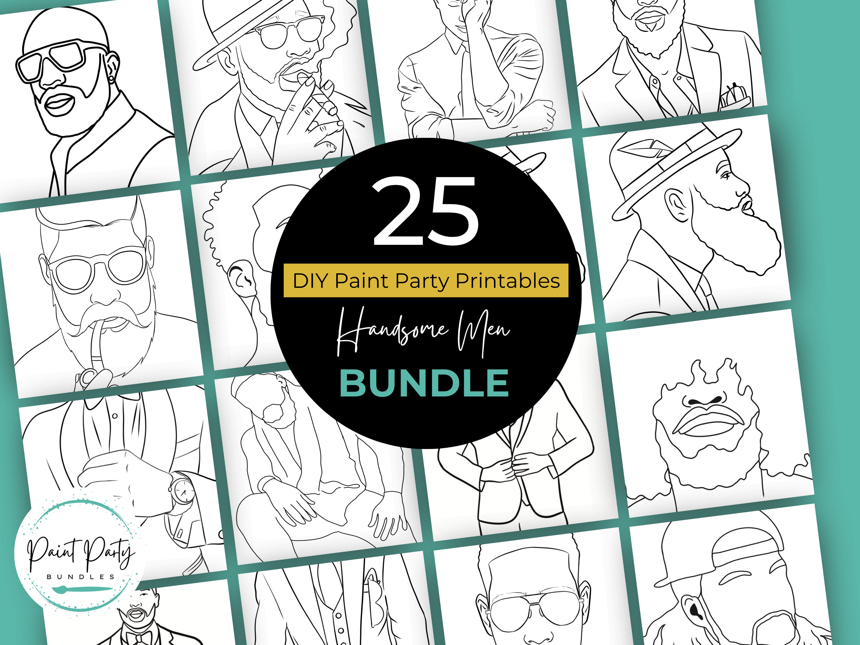 Adult Paint Party Printable Bundle - Etsy